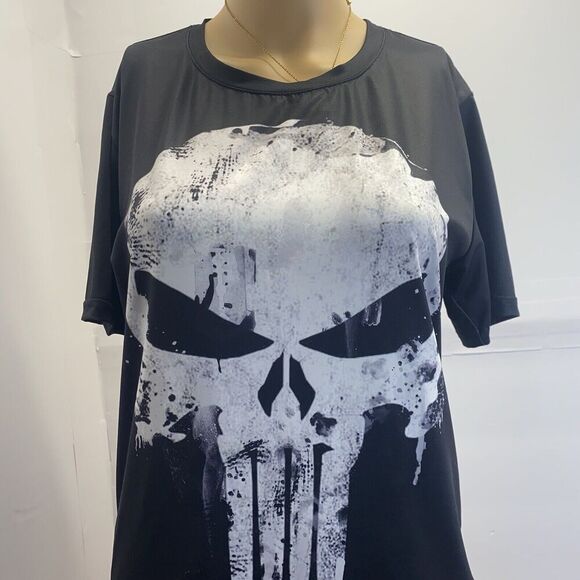 Punisher T Shirt Super Hero Skull‎ Comic Cool Tee Unisex Adult Size L Black - Picture 12 of 14